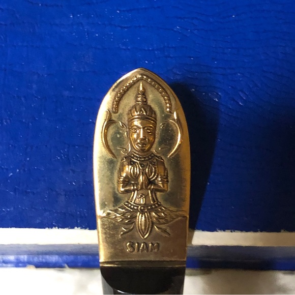 Vintage Ruby Jewelry, Siam Solid Bronze Fork & Knife Cocktail Flatware Set Of 6 - Picture 9 of 11